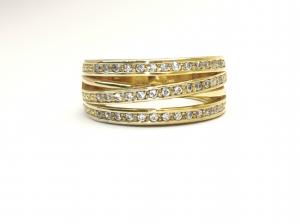 Prsten pásky s kameny-85 Prsten pásky s kameny-85